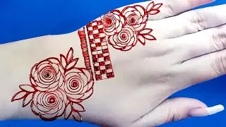 simple roses mehandi designs for full hand | easy henna designs | new mehandi designs 2022