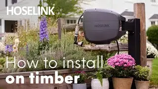 How to install the Hoselink USA Evolve&trade; Retractable Hose Reel onto Timber 🔧