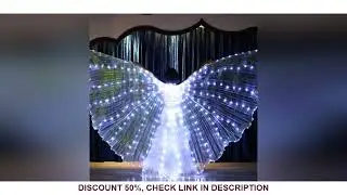 LED Fairy Wings Cloak Adult Children Dancers Colorful Luminous Butterfly Wings Belly Dancing Perform