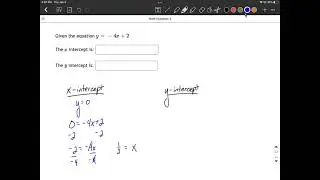 Find the x- and y-intercepts of a linear equation (line)