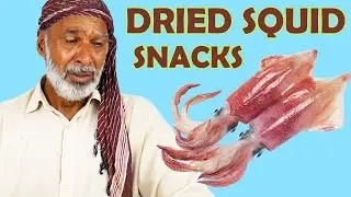 Tribal People Try Dried Squid Snacks