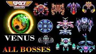 Venus All Bosses 41 to 50 Space Shooter ||  All Bosses By World Bosses
