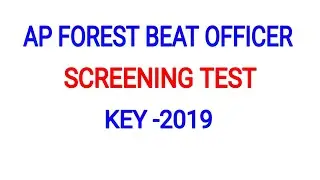 ap fbo screening test key || ap forest beat officer key