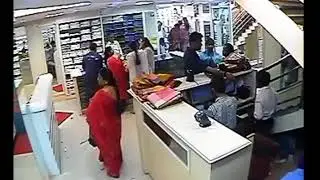 Old Lady Stealing SILK SAREE...