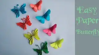 2 easy paper butterfly making || How to make simple origami paper butterfly || DIY paper butterfly |