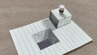 Amazing 3D Rectangle and Pit Optical Illusion Drawing!