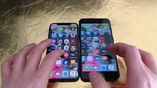 Iphone X vs Iphone 7 Plus (black matte) - Close shots video