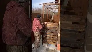 Из старых поддонов получилась такая красота #свойдом #обжиг #поддон
