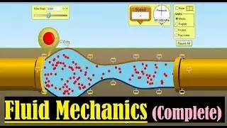 Continuity Equation - Equation of Continuity - Fluid Mechanics Simulation (Pressure, Area, Velocity)