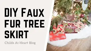DIY Faux Fur Christmas Tree Skirt