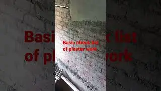 Basic Check list#plaster work @civil engineering