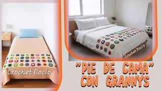 Pie de Cama a Crochet con Granny: Color, Calidez y Estilo Hecho a Mano