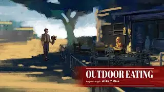 Outdoor Eating - Krita Timelapse