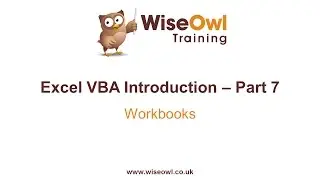 Excel VBA Introduction Part 7 - Workbooks