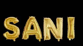 Sani  - animation: Personal Name animation, black screen effect, balloon letters