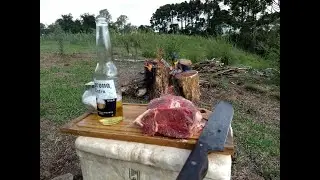 SOLO CAMPING, CAMPING ALONE IN THE MONTAIN, STRONG WIND AND FRIED MEAT. PART. 1
