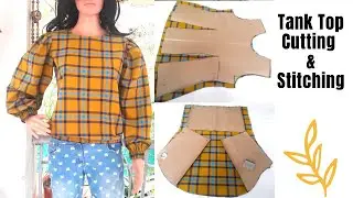 Tank Top Cutting & Stitching | How to Make Tank Top with Balloon/Puff Sleeve STITCHHOME