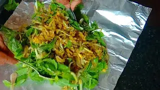 Yummy : grilled baby fish with aluminum foil