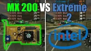 GeForce2 MX 200 vs Intel Extreme Graphics 2 Test In 4 Games (No FPS Drop - Capture Card)