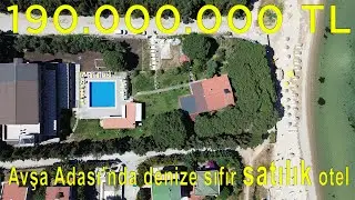 Avşa Adası'nda, denize sıfır satılık otel.