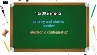 1 to 30 elements with valency atomic number electronic configuration 