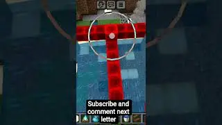 Minecraft &ldquo;T&rdquo; Letter Build 🔥 | Alphabet Art in Minecraft 🎮#Minecraft  #1000subscriber #Shorts #Viral