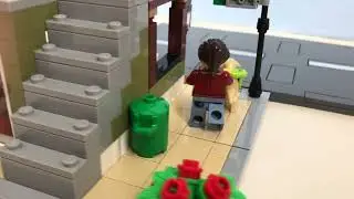 Lego Monkie Kid Dumpling Shop & Lego Creator Downtown Noodle Shop interior view