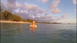 Swimming at Kailua Beach