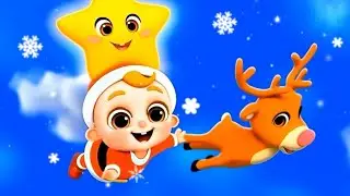 Twinkle Twinkle Little Star ⭐🎄 | Christmas Adventure with Baby & Star | Animated Nursery Rhyme