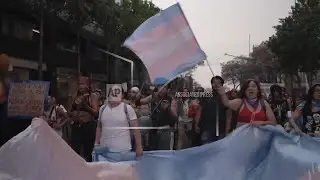 Demonstrators rally on Transgender Day of Visibility in Mexico City