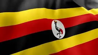 UGANDA - Waving Flag Loop 4K