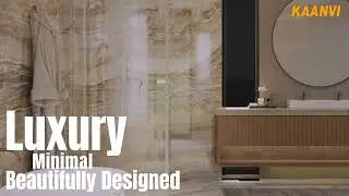 Earth-Inspired Luxury Bathroom Design | Photoreal 3D Interior by Kaanvi #bathroomdesign #render