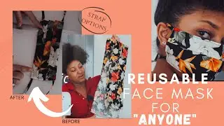 How To Make Reusable Fabric Face Masks with Straps - 
