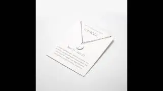 Cancer Star Sign Disc Necklace Created with Zircondia&reg; Crystals by Philip Jones Jewellery