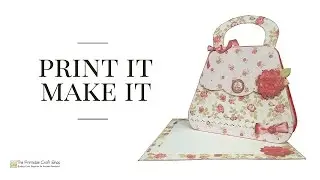 Vintage Rose Handbag Card  [Printable Card Kit] | Crafting4Good CIC