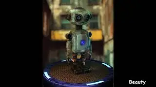 Robot Modeling with weathering texture along withy background compositing
