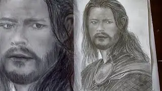 Speedart Drawing simple Thor with pencil on a paper