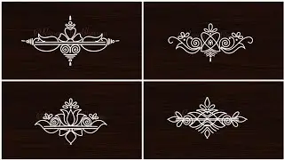 Simple Rangoli Border Designs||Side Border Muggulu||Border Kolams #rangoli 