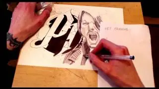 iAmRedTed Live Stream AJ Styles WWE Pen drawing part 2