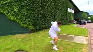Jonas Bj&ouml;rkman imitates Stefan Edberg