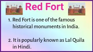 Red Fort 10 lines in english essay on Red fort 10 lines essay !! Ashwin's World
