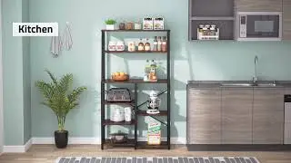 Tribesigns Kitchen Baker&rsquo;s Rack with Storage Shelves, 8-Tier Microwave Oven Stand U0019