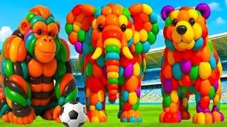 WOW! Mascot Vibrato Dog🎶 Mickey Mouse 🎃🐭  on Football Field ⚽🤯 | Fun Animation