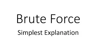 Brute Force Algorithms in DAA