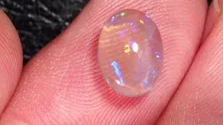 2.37ct solid crystal opal from Lightning Ridge, Australia
