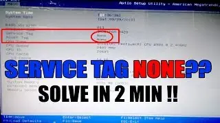 No Service Tag found in BIOS - how to fix service tag blank