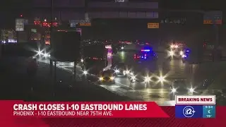 Crash in west Phoenix leads to partial closure of I-10