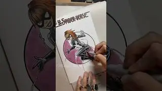 Spiderman Variant Spidergirl Titan Time Lapse Comic Book Sketch