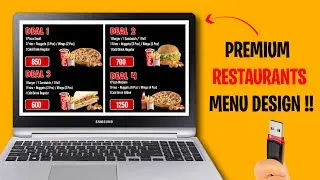 🇺🇸🇬🇧Restaurants TV Menu Design || Digital Menu Board || Trifold menu Design For Restaurants