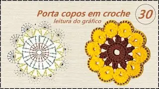 Porta Copos de Crochê - Como fazer um porta-copos a partir do gráfico ?!